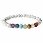 Bracelets - 7 chakras Howlite 6mm A pearls bracelet - ARABESK
