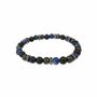 Bracelets - Lapis Lazuli Pyrite Lava Stone & Charms A 6mm pearls bracelacet - ARABESK
