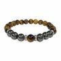 Bracelets - Bracelet Oeil du Tigre Hématite & Charms A perles 8mm - ARABESK