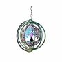 Objets de décoration - Carillon éolien 3D acier arc-en-ciel arbre de vie 15cm - ARABESK