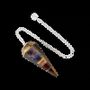 Jewelry - Pendulum Tiger eye & Seven Chakras conical 6 faces - ARABESK