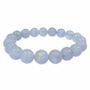 Bracelets - Blue chalcedony AA 10mm pearls bracelet - ARABESK