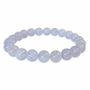 Bracelets - Bracelet Calcédoine bleue AA perles 8mm - ARABESK