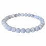 Bracelets - Bracelet Calcédoine Bleue Rubanée AA perles 5.5-6.5mm - ARABESK