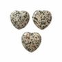 Bijoux - Coeur en Jaspe Dalmatien 30mm x 3 - ARABESK