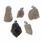 Bijoux - Pendentif Pierre Brute Cristal de Roche Fumé A x5 - ARABESK
