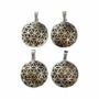 Bijoux - Pendentif Métal Fleur de Vie Oeil De Tigre A 25mm x4 - ARABESK