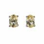 Jewelry - Solitaire Earrings in White Copper Faceted Natural Citrine AA stud - ARABESK