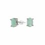 Jewelry - Solitaire Earrings in White Copper Emerald AAA stud - ARABESK