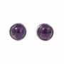 Jewelry - Round White Copper Amethyst AA Stud Earrings - ARABESK