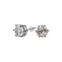 Jewelry - Solitaire Earrings in White Copper Rock Crystal AA stud - ARABESK