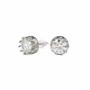Bijoux - Boucles d'Oreilles Solitaire en Cuivre Blanc Facettée Moissanite AA stud - ARABESK