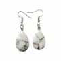 Bijoux - Boucles d'Oreilles Goutte Howlite A 25mm - ARABESK