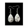 Bijoux - Boucles d'Oreilles Goutte Howlite A 25mm - ARABESK