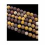 Bijoux - Jaspe Mokaite A perles mates 6mm sur fil 40cm - ARABESK