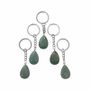 Jewelry - Moss Agate Drop Keyring 30mm x 5 - ARABESK