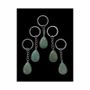 Jewelry - Moss Agate Drop Keyring 30mm x 5 - ARABESK