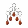 Bijoux - Porte Clés Goutte Jaspe Rouge 30mm x 5 - ARABESK