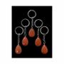 Bijoux - Porte Clés Goutte Jaspe Rouge 30mm x 5 - ARABESK