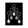 Jewelry - 30mm Howlite A Drop Key Ring x 5 - ARABESK