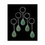 Bijoux - Porte Clés Goutte Aventurine Verte A 30mm x 5 - ARABESK