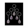 Jewelry - Amethyst Drop Key Ring 30mm x 5 - ARABESK