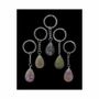 Bijoux - Porte Clés Goutte Fluorite Multicolore 30mm x 5 - ARABESK
