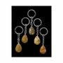 Jewelry - Crazy Lace Agate Drop Keyring 30mm x 5 - ARABESK