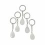 Bijoux - Porte Clés Goutte Cristal de Roche A 30mm x 5 - ARABESK