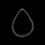 Bijoux - Pierre de Lave A Collier Chute Perles 6-14mm 45cm - ARABESK