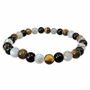 Bracelets - Bracelet Labradorite Oeil de tigre Tourmaline A perles 6mm - ARABESK
