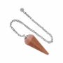 Jewelry - Aventurine Peach Pendulum conical 6 faces - ARABESK