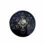 Bijoux - Plaque Onyx noir métatron avec cristal de roche 8cm - ARABESK