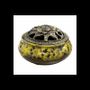 Senteurs - Porte Encens Céramique Noir et Jaune  10cm - ARABESK
