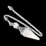 Bijoux - Pendule Cristal de Roche 6 faces & Métal - ARABESK