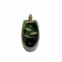 Senteurs - Porte Encens Backflow Céramique Verte Cascade de Feuilles 13cm - ARABESK