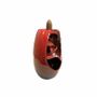 Scents - Red Ceramic Backflow Incense Holder Cascade of Leaves 13cm - ARABESK