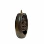 Scents - Brown-Golden Ceramic Backflow Incense Holder Cascade of Leaves 20cm - ARABESK