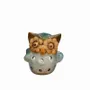 Bougeoirs et photophores - Bougeoir Hibou Bleu 10cm - ARABESK