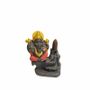Senteurs - Porte Encens Backflow Ganesh Rouge-Gold 11cm - ARABESK