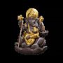 Scents - Backflow Ganesh Lotus Incense Holder - Gold 11cm - ARABESK