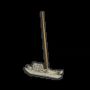 Scents - Metal Incense Holder Boat Silver 9.5 cm - ARABESK