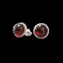 Bijoux - Boucles d'Oreilles Argent 925 Grenat Rouge AAA 8mm - ARABESK