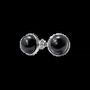Bijoux - Boucles d'Oreilles Argent 925 Obsidienne Noire A 8mm - ARABESK