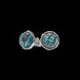 Jewelry - 925 Silver Chrysocolla AA Earrings 8mm - ARABESK