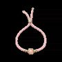 Bracelets - Faceted Round Rose Quartz Brass Rope Bracelet 12mm - ARABESK