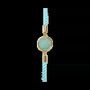 Bracelets - Faceted Round Amazonite Brass Rope Bracelet 12mm - ARABESK