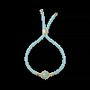 Bracelets - Faceted Round Amazonite Brass Rope Bracelet 12mm - ARABESK