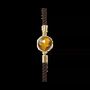 Bracelets - Faceted Round Tiger Eye Brass Rope Bracelet 12mm - ARABESK