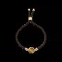 Bracelets - Faceted Round Tiger Eye Brass Rope Bracelet 12mm - ARABESK